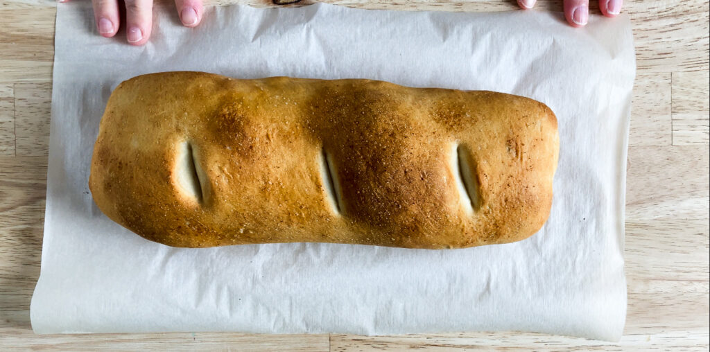 crusty bread straight from oven