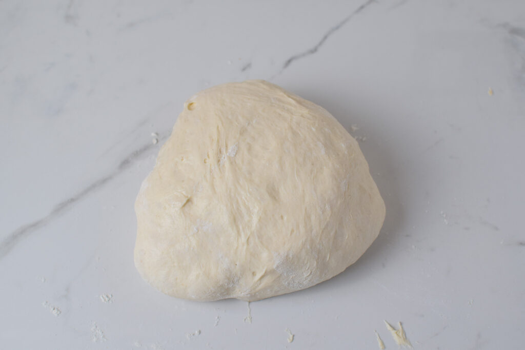 sourdough bread being formed