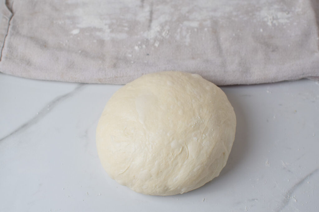 floured tea towel for a banneton basket