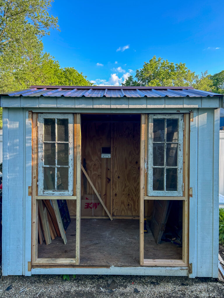 adding windows to a shed 