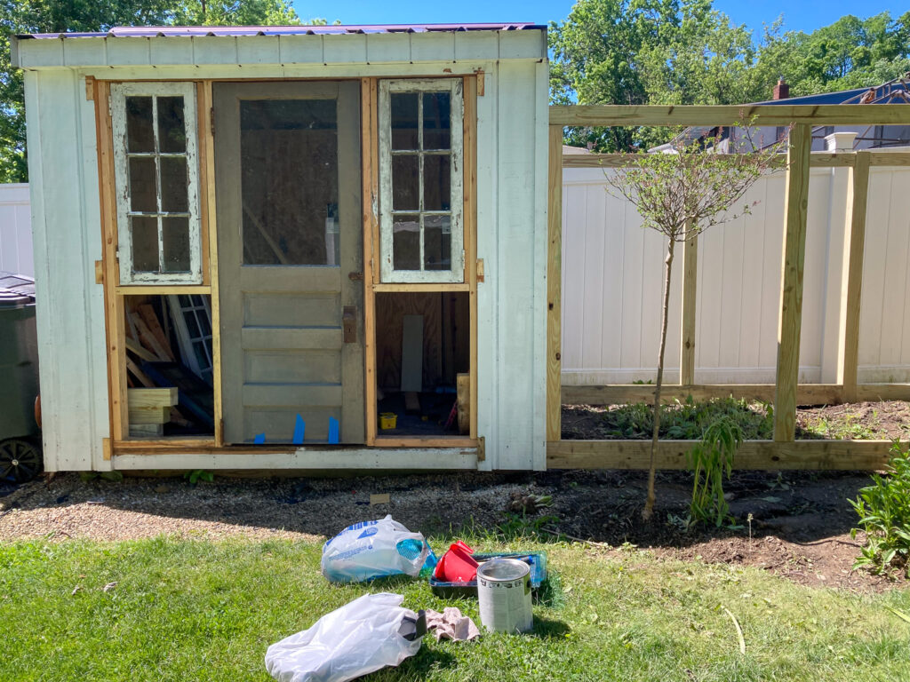 adding a door to a shed turned chicken coop