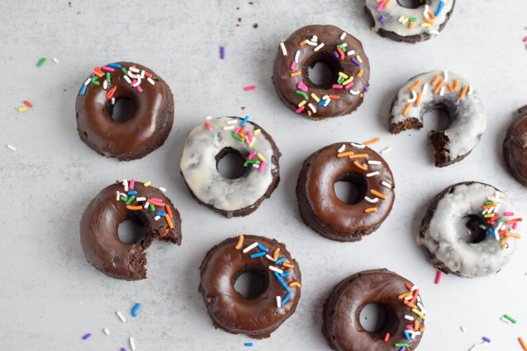 healthy donuts covered in chocolate