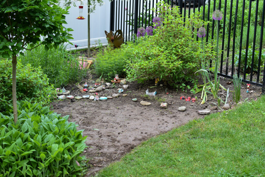 garden with dirt